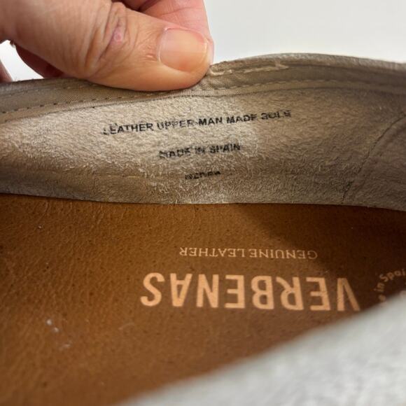 Verbanas Nuria White Leather Loafers Size 39/ US 8 - Picture 6 of 6